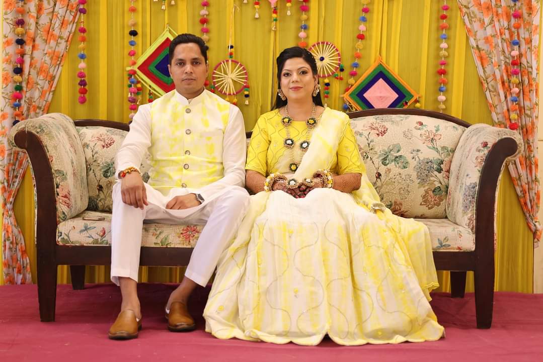 Lamansh latest floral set Yellow White Gold / Free size / Bridal Style LAMANSH® Bridal Floral 🌺 Jewellery set for Haldi