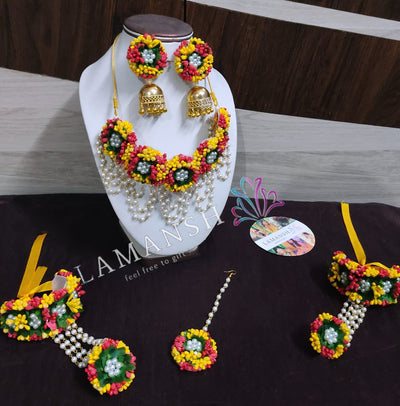Flower Jewellery online  LAMANSH Floral Jewellery Sets online for