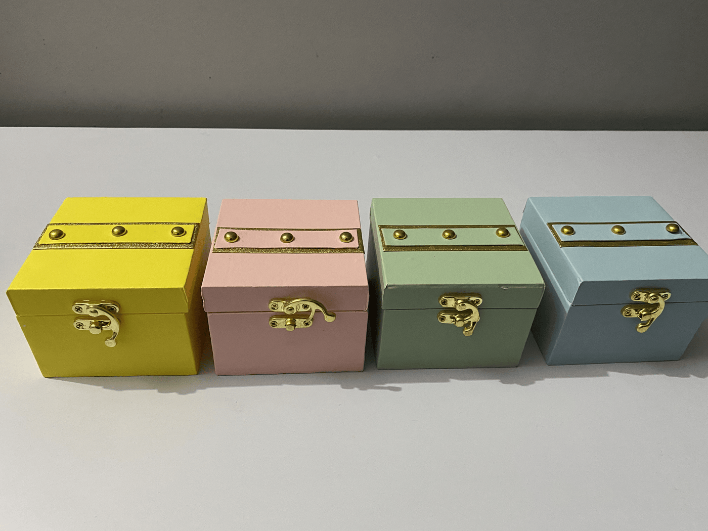Lamansh leatherite boxes LAMANSH® (4*4 inch) Leather mini trunk boxes for gifting 🎁 / small leatherite lock boxes for wedding favors / Jewellery✨orgainzer box