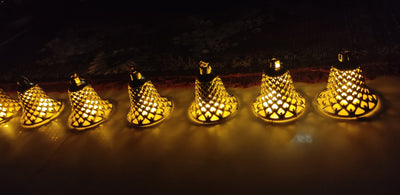 Lamansh led + bell Diy 🔥 Pack of 25 Plastic Jingle Bells 🔔 & 25 LED Candles / Diy for festive , event & home decoration