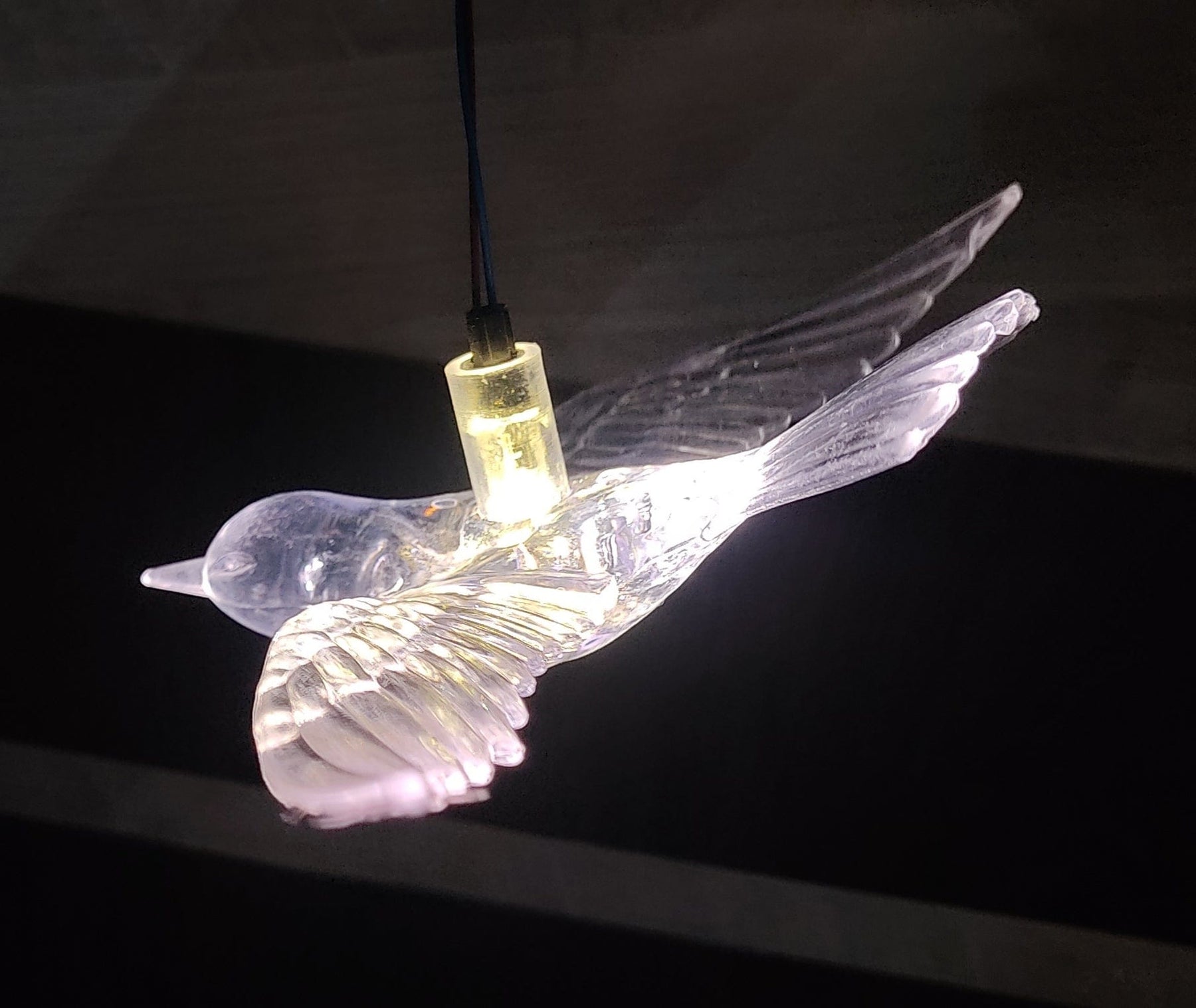 LED Hanging Acrylic Bird String for Wedding Decoration / Electric Crys ...
