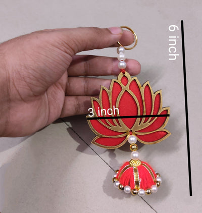 Lamansh lotus hanging LAMANSH® Decorative Wooden Lotus Hangings for Festival & Pooja Decoration
