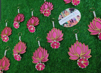 Lamansh lotus hanging LAMANSH® Festive Decoration 🔥Lotus Hanging / Lotus Toran-BackDrop/GaneshChaturthi-Navrati-Tample-Diwali-Puja-Pooja Living Kid Room-Wedding-Decor