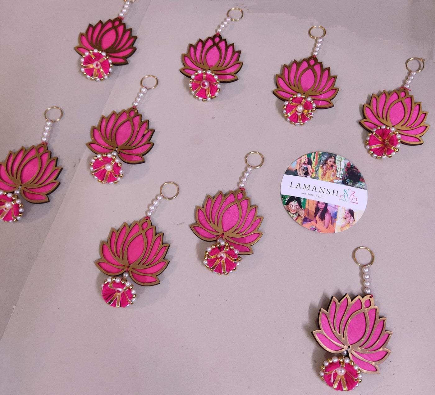 Lamansh lotus hanging LAMANSH® Festive Decoration 🔥Lotus Hanging / Lotus Toran-BackDrop/GaneshChaturthi-Navrati-Tample-Diwali-Puja-Pooja Living Kid Room-Wedding-Decor
