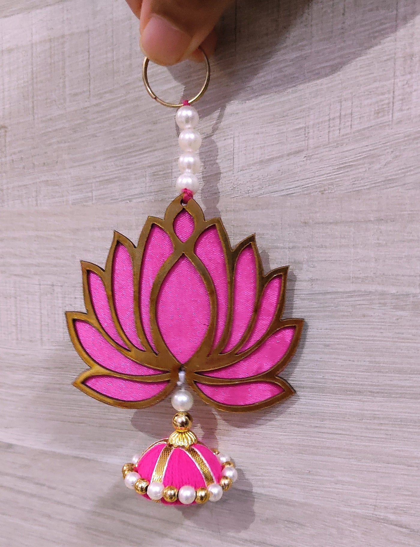 Lamansh lotus hanging LAMANSH® (Set of 10 pcs) Festive Decoration 🔥Lotus Hanging / Lotus Toran-BackDrop/GaneshChaturthi-Navrati-Tample-Diwali-Puja-Pooja Living Kid Room-Wedding-Decor