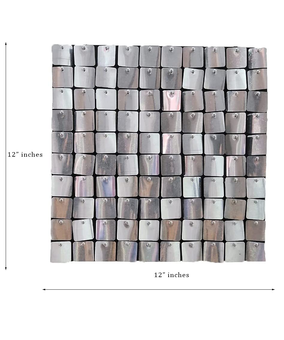 Lamansh mandir backdrop GANPATI 🕉️ BACKDROP #10 | Silver Sequins Shimmer Wall / Sequin Panels