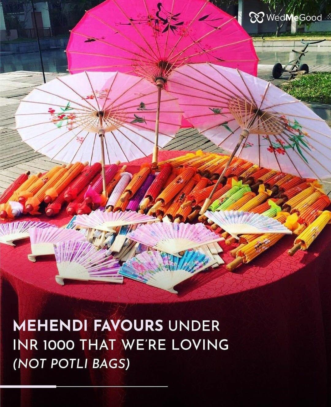 Lamansh mehendi favors LAMANSH® Pack of 10 Umbrellas + 20 Foldable Hand Fans Perfect Mehendi Favours / Gifts 🎁 /