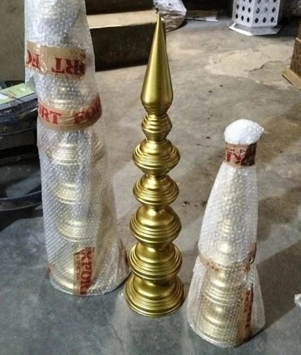 Lamansh Metal Pillar Kalash Stand for Indian Wedding Event Decoration (Pack of 5) Metal Temple Kalash Brass Orginal Vrindawani