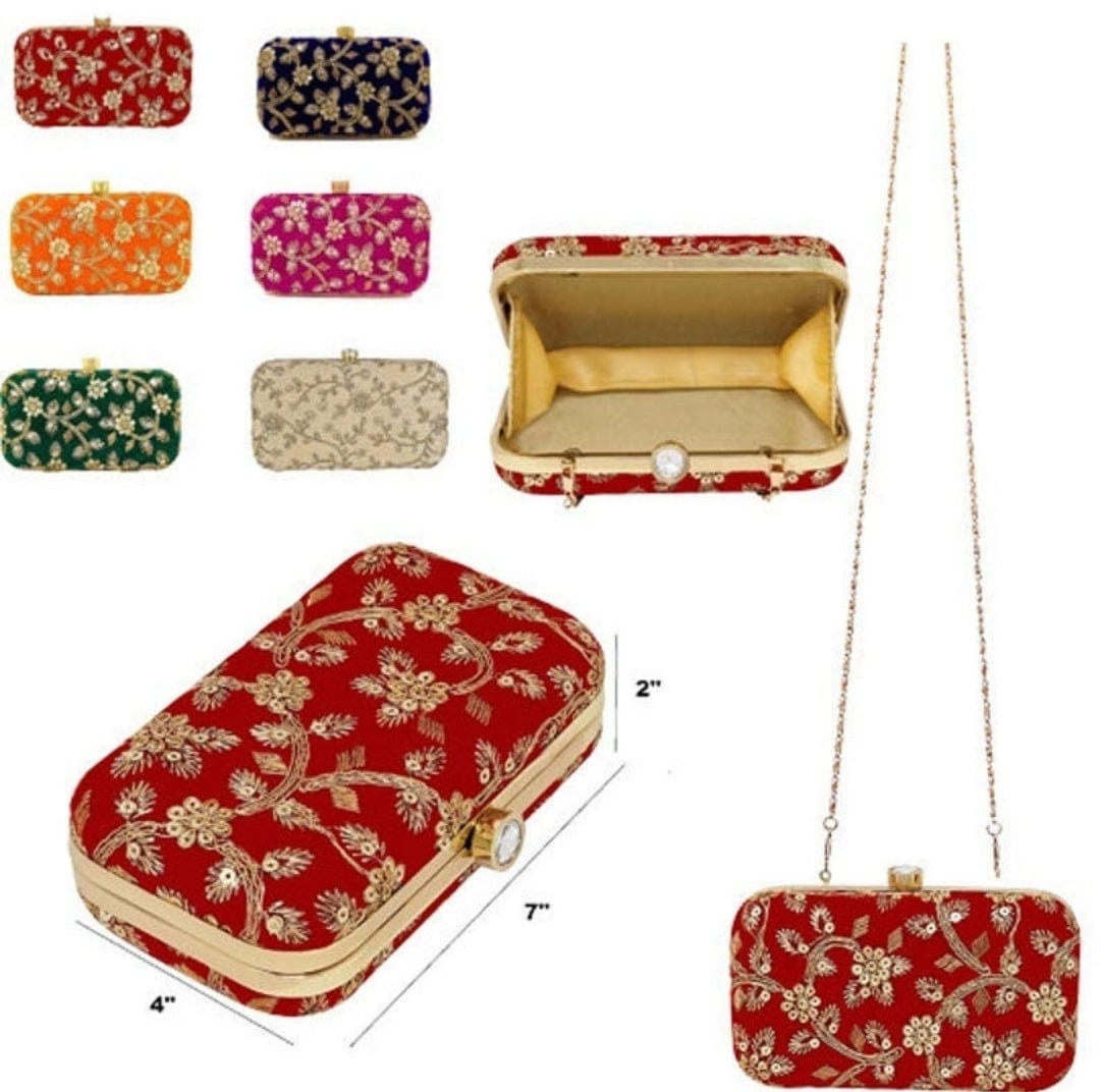 LAMANSH Sequin Metal Hand Clutches for women Stylish purse for parti Lamansh