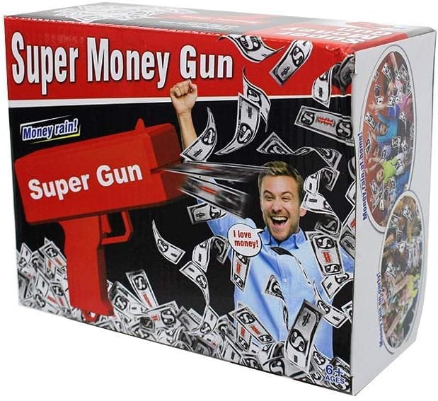 Lamansh money gun Supreme Money Gun Cash Cannon for Punjabi Wedding, Parties and Fun – Includes 100 Fake Dollars