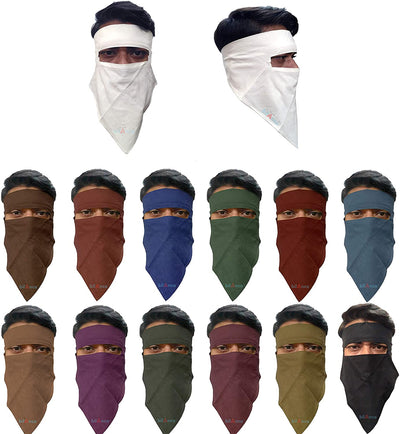 LAMANSH Multi color / Cotton / Standard LAMANSH® (Pack of 5) Pure Cotton Anti-dust Full Mouth Face Mask for Men Women Kids Anti Haze Windproof Mask
