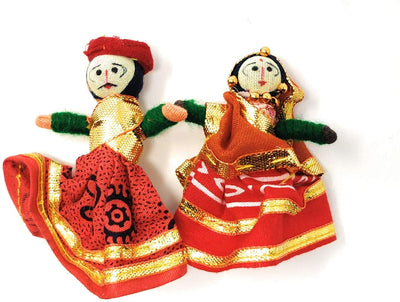 Lamansh Multicolor / Cloth / 8.5 cm x 6.5 cm LAMANSH® Pack of 50 Handmade Recycled Material Figurines Raja (Male) Puppets