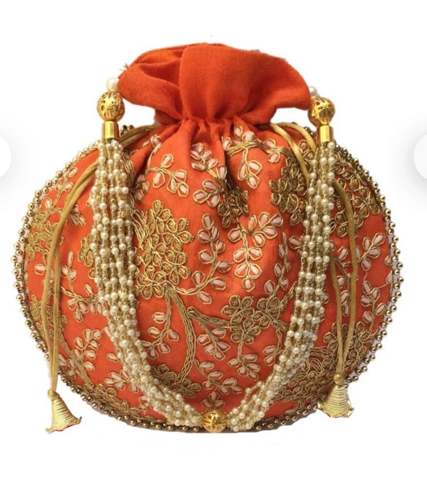 LAMANSH Multicolor / Fabric, Beads / Standard LAMANSH® Pack Of 100 Indian Handmade Women's Embroidered Clutch Purse Potli Bag Pouch Drawstring Bag Wedding Favor Return Gift For Guests Free Ship