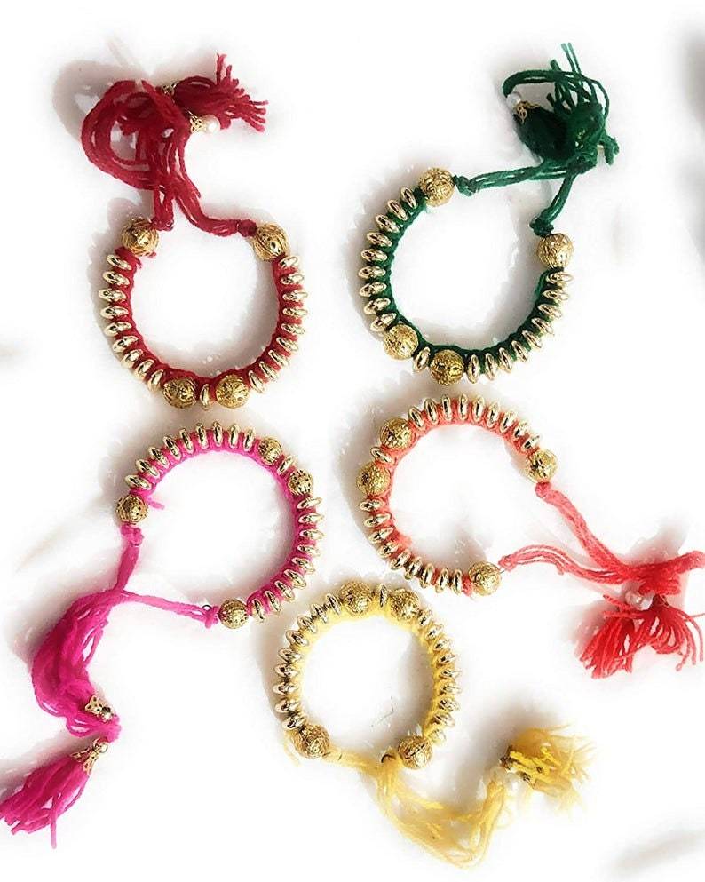 LAMANSH Pack of 50 Sangeet Mehndi Indian Wedding Bracelets