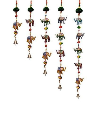 LAMANSH Multicolor / Paper Mache / Standard LAMANSH® Door Hanging Elephant Toran Set for Home Decor /