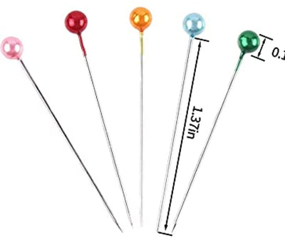 LAMANSH Multicolor / Steel / 480pcs Pins set LAMANSH® Multicolored Steel Head Pins for Tailoring and Dress Making, Patch work Hijab and Scarf Pins etc

( Pack of 480 )