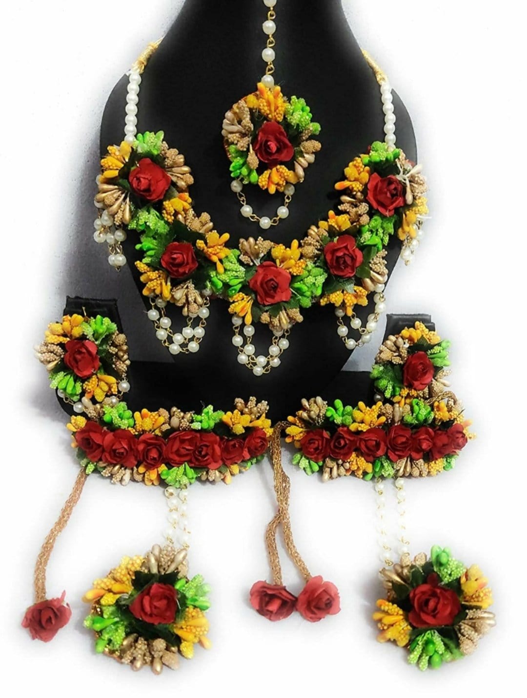 New Jaipur Handicraft  Artificial Flower Jewellery Set - Lamansh