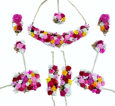 Flower Jewellery with Bracelet attached with ring