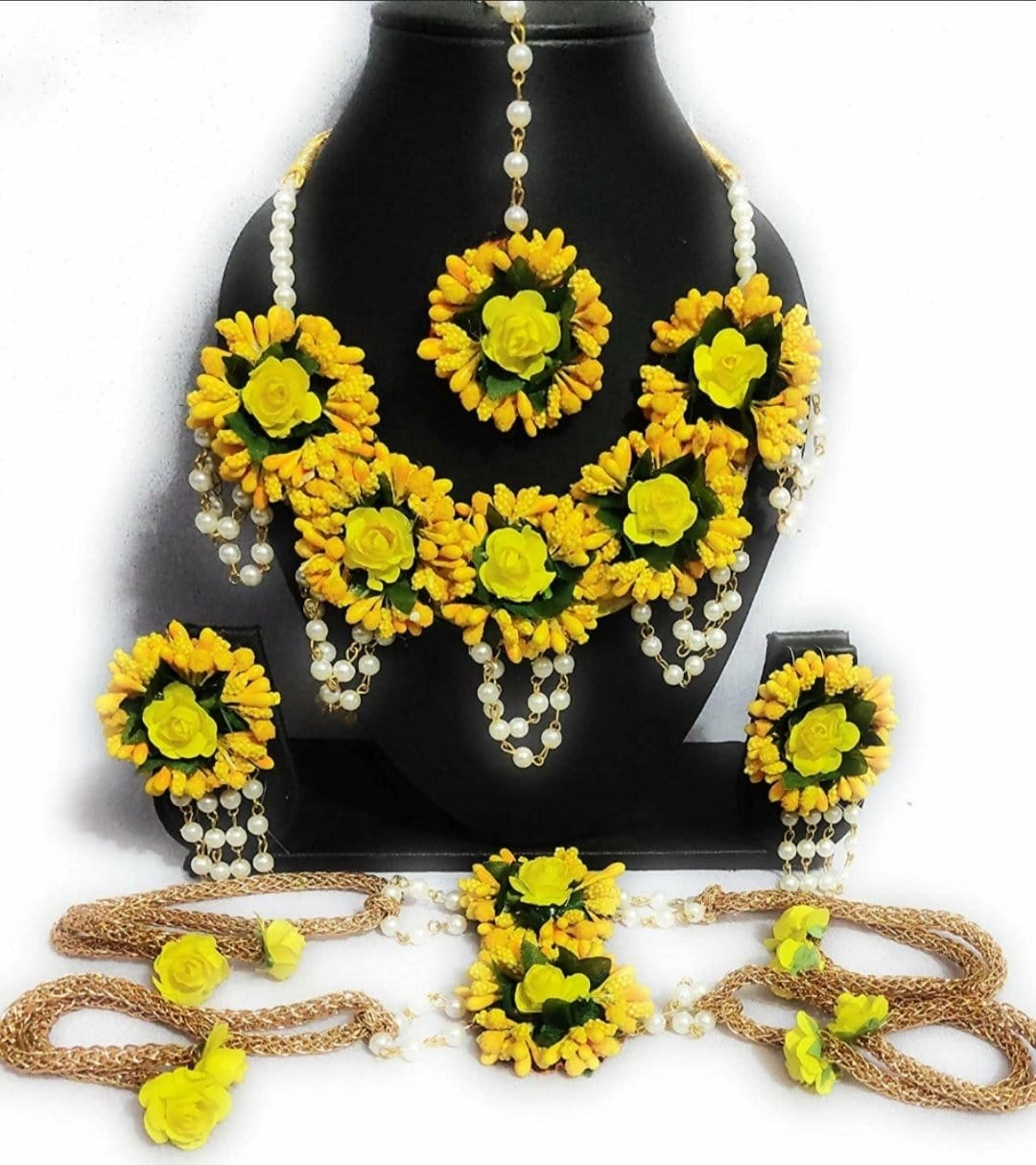 New Jaipur Handicraft Flower Jewellery Set - Lamansh