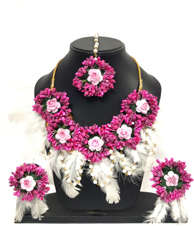 New Jaipur Handicraft Artificial Flower Jewellery Set - Lamansh