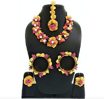 Multicolour floral jewellery for wedding