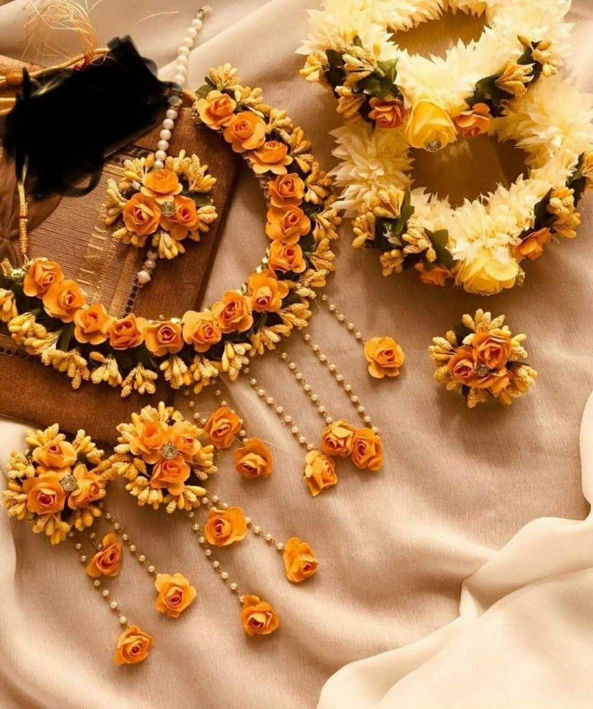 Diy flower jewellery on sale for haldi