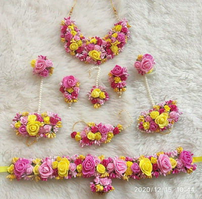 Flower Jewellery Set With kamarbandh set / Nose ring set