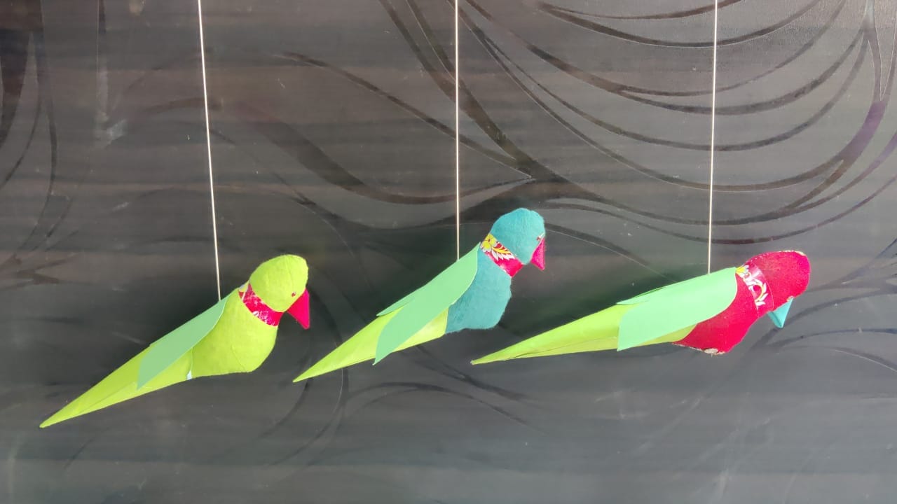 Lamansh parrot decor LAMANSH® Decorative Parrot Hangings for Pooja ,Festival ,Event Backdrop Decoration