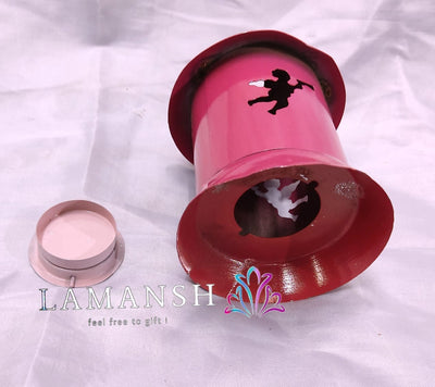 LAMANSH Pink / Metal / 1 LAMANSH® Candle Holder for Home Decoration | Candle Stand Lantern and Hanging Tealight Holder for Home Decor Items
