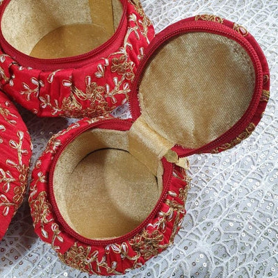 LAMANSH potli bags LAMANSH® (Pack of 4) Women's Matka Shape Potli With Fully Finished Embroidary / Angoori embroidered matka potli bags / best for return gifting