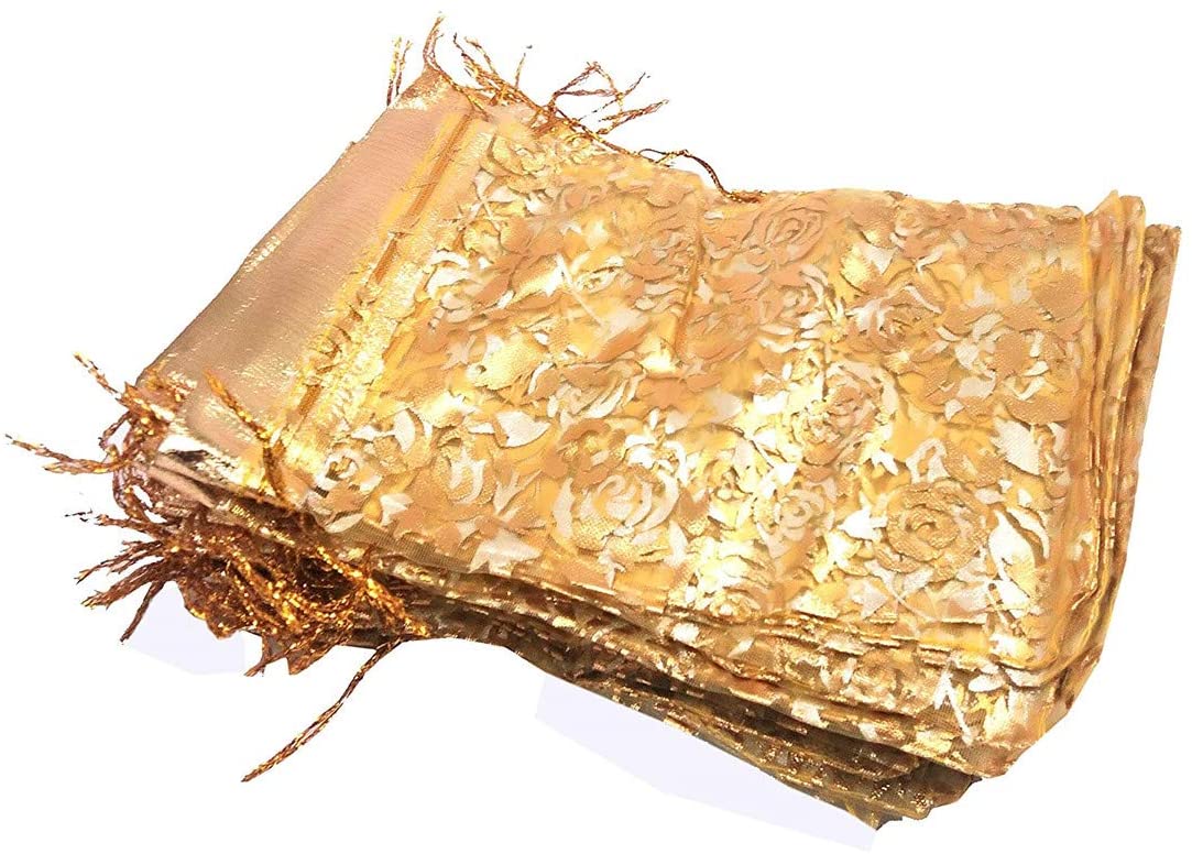 LAMANSH Potli Bags Mix-color / 30 × 40 cm / 100 LAMANSH® (100 pcs 30 *40 cm) Potli Bags For Return Gift Organza Potli Bags, Jewelry Pouches, Potli Bags for Return Gifts,Wedding Party Favor Gift Bags