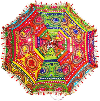 LAMANSH rajasthani decoration umbrella LAMANSH® Pack of 1 Rajasthani decoration umbrella