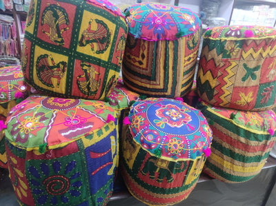 Lamansh rajasthani mudda for event decoration LAMANSH® Rajasthani cushion Mudda Stool Chair for Event Decoration / Perfect for Ethnic Indian events & backdrop