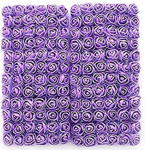 Lamansh Raw materials for Flower jewellery Purple / 1 Packet ( 144 Flowers ) Purple Flowers Pack of (144) Artificial foam Flowers / Raw materials for Flower jewellery & other products / Pack of 144 flowers