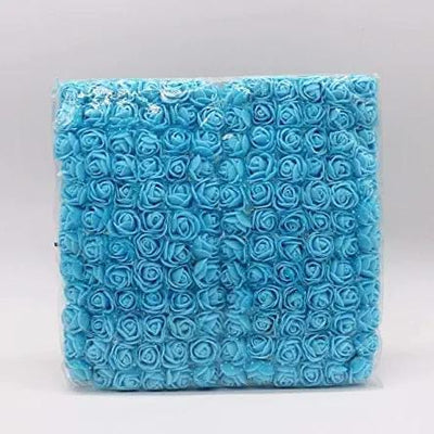 Lamansh Raw materials for Flower jewellery Sky blue / 1 Packet ( 144 Flowers ) Sky blue foam Flowers Pack of (144) Artificial foam Flowers / Raw materials for Flower jewellery & other products / Pack of 144 flowers