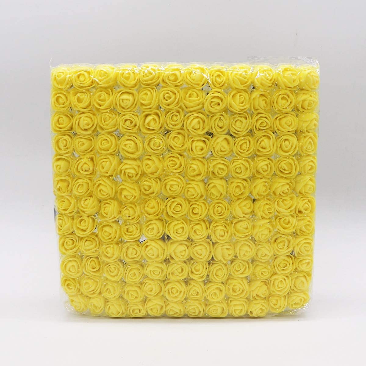 Lamansh Raw materials for Flower jewellery Yellow / 1 Packet ( 144 Flowers ) Yellow mini foam Flowers Pack of (144) Artificial foam Flowers / Raw materials for Flower jewellery & other products / Pack of 144 flowers