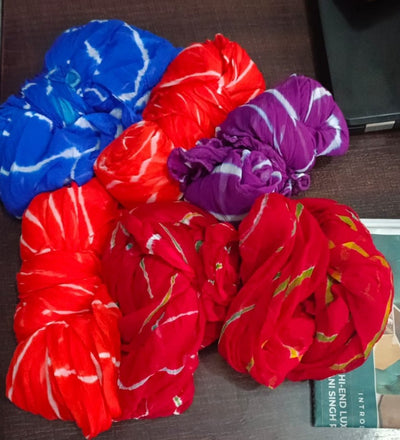 Lamansh return gifts Assorted colours LAMANSH® Pack of 10 Colorful Lehariya Dupatta (2.25 metre)