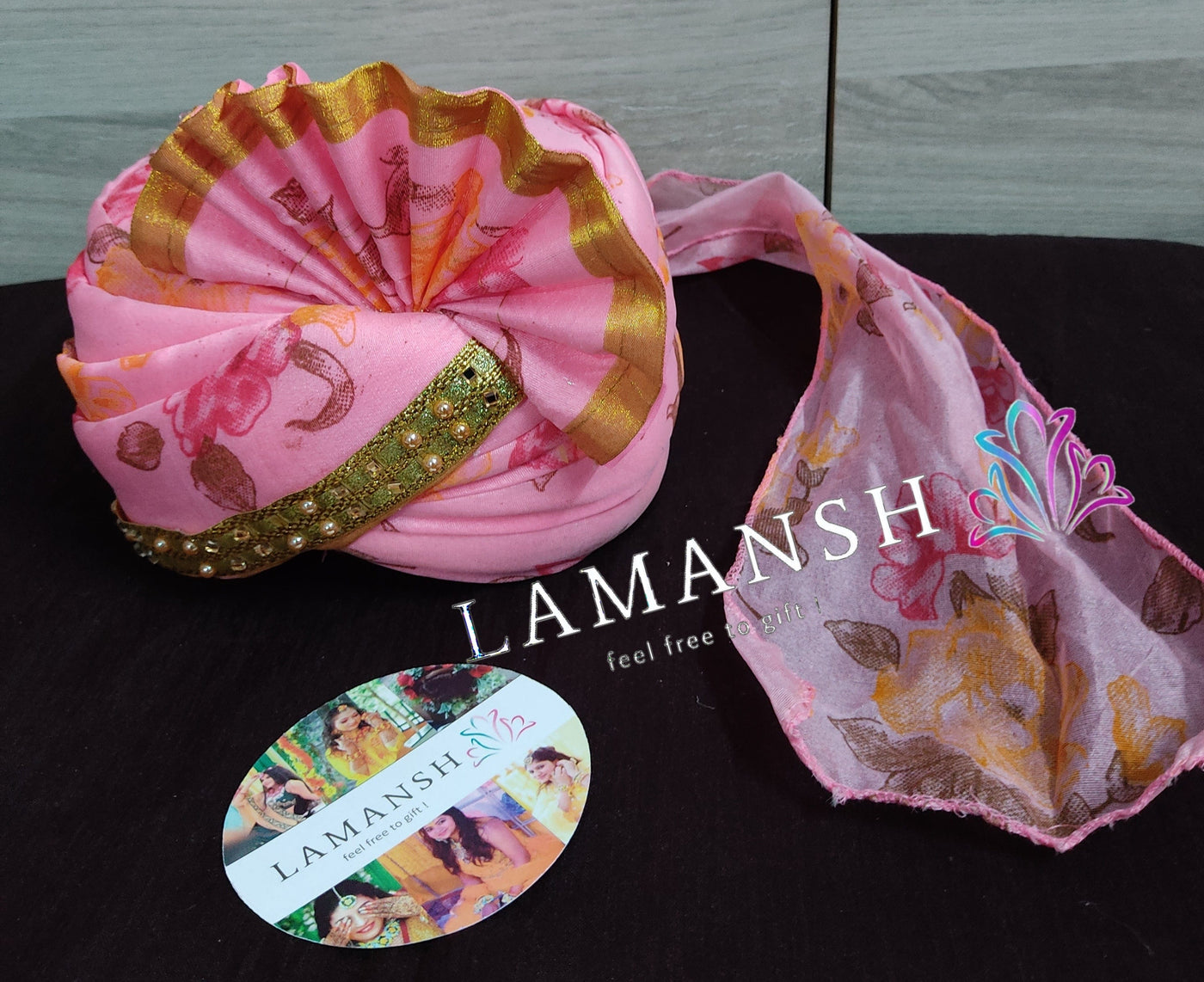 LAMANSH safa pagdi Pack of 10 LAMANSH Pack of 10 Designer Readymade Safa Pagdi Turban for Guests Welcome in Wedding / For baratis
