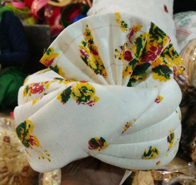 LAMANSH safa pagdi Pack of 10 LAMANSH Pack of 10 Floral Print Safa Pagdi For wedding / Readymade Turban for barati