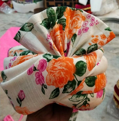 LAMANSH safa pagdi Pack of 10 LAMANSH Pack of 10 Floral Print Safa Pagdi For wedding / Readymade Turban for Baratis