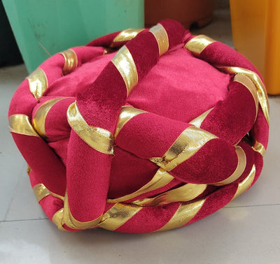 LAMANSH safa pagdi Pack of 10 LAMANSH Pack of 10 Maharashtrian Style Readymade Safa Pagdi Turban for Ganpati Event 🕉️