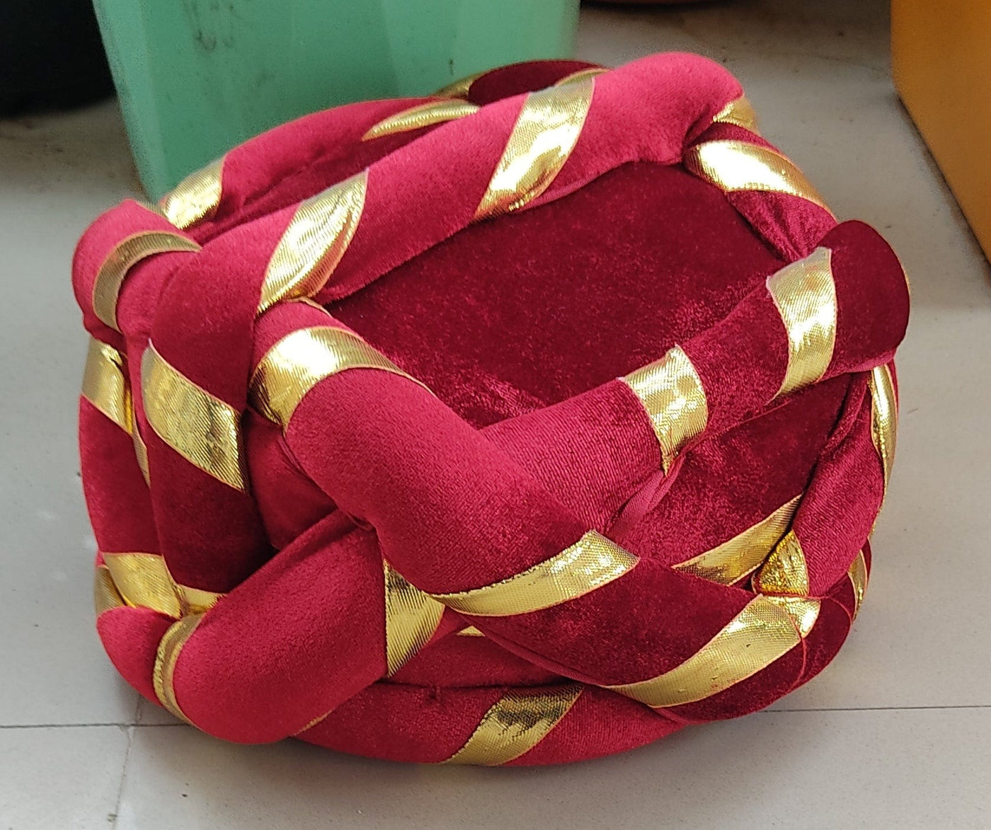 LAMANSH safa pagdi Pack of 10 LAMANSH Pack of 10 Maharashtrian Style Readymade Safa Pagdi Turban for Ganpati Event 🕉️