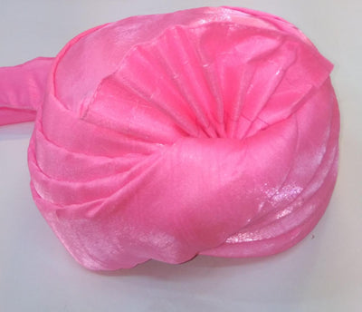 LAMANSH safa pagdi Pack of 10 LAMANSH Pack of 10 Pink Safa Pagdi For wedding / Readymade Turban for Barati Guests