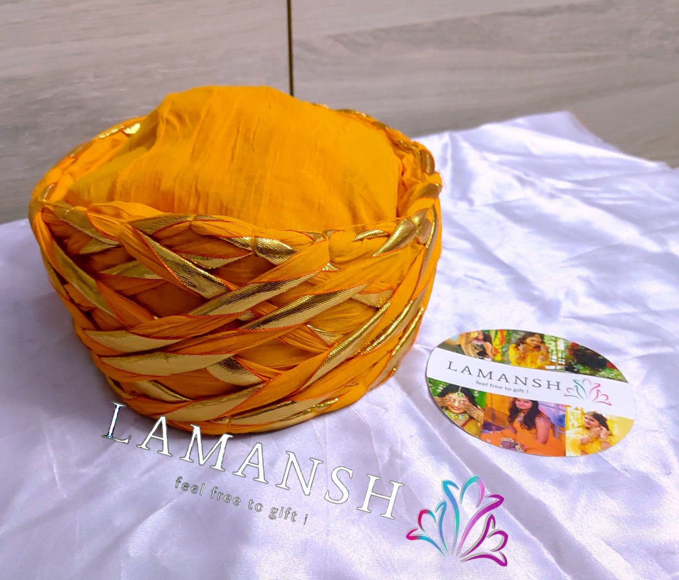 LAMANSH safa pagdi Pack of 10 LAMANSH Pack of 10 Rajasthani Style Readymade Safa Pagdi Turbans for Guests entry welcome in Hotels & Resorts ( Assorted colors )