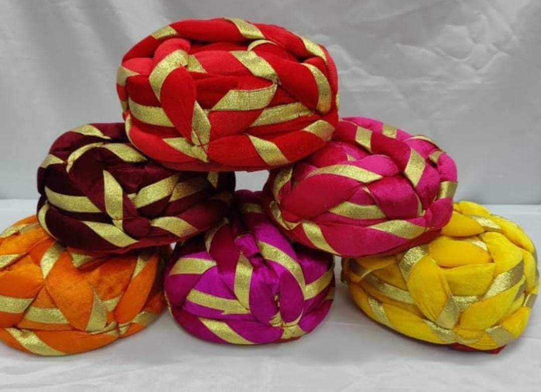 LAMANSH safa pagdi Pack of 10 LAMANSH Pack of 10 Rajasthani Style Readymade Safa Pagdi Turbans for Guests entry welcome in Hotels & Resorts ( Assorted colors )