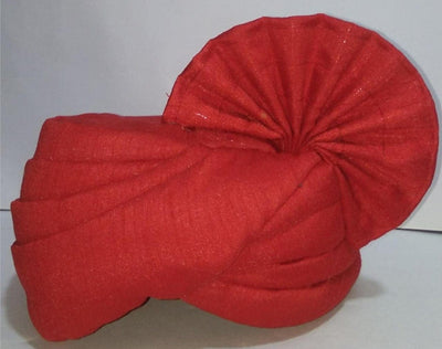 LAMANSH safa pagdi Pack of 10 LAMANSH Pack of 10 Red Safa Pagdi Turban for Guests Welcome in Wedding / For baratis