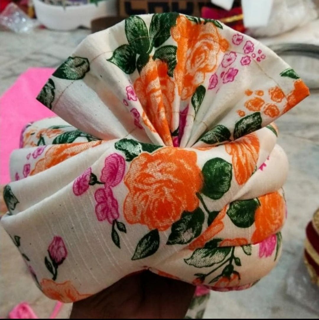 LAMANSH safa pagdi Pack of 25 LAMANSH Pack of 25 Floral Print Safa Pagdi For wedding / Readymade Turban for Baratis