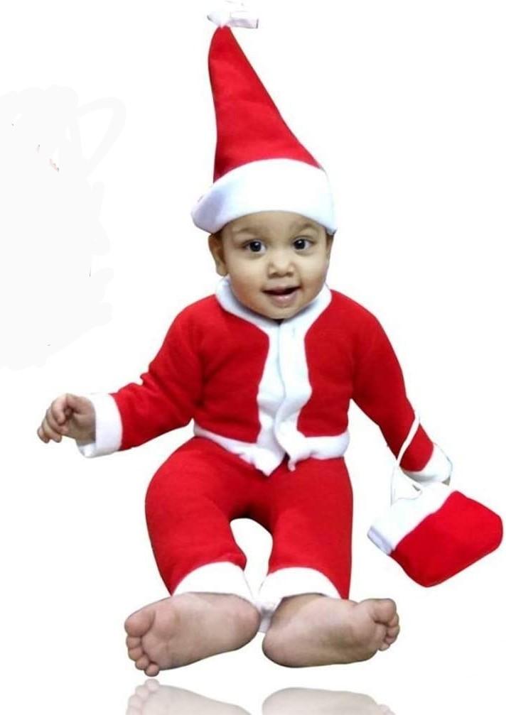 anta Claus Dress for Kids | Santa Claus Dress Christmas Santa Costume Dress  for Children|Santa Claus Dress For New Born Baby Girl & Baby Boy Dress Red