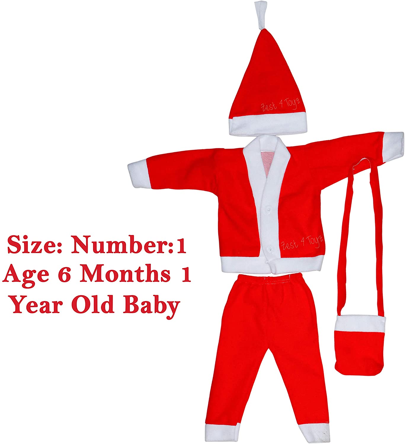 LAMANSH Satna Claus Dress Red-White / Cotton / 15yr-18yrs LAMANSH® Size 5 ( 15 Year to 18 Year ) Santa Claus Costume Christmas Dress for Kids