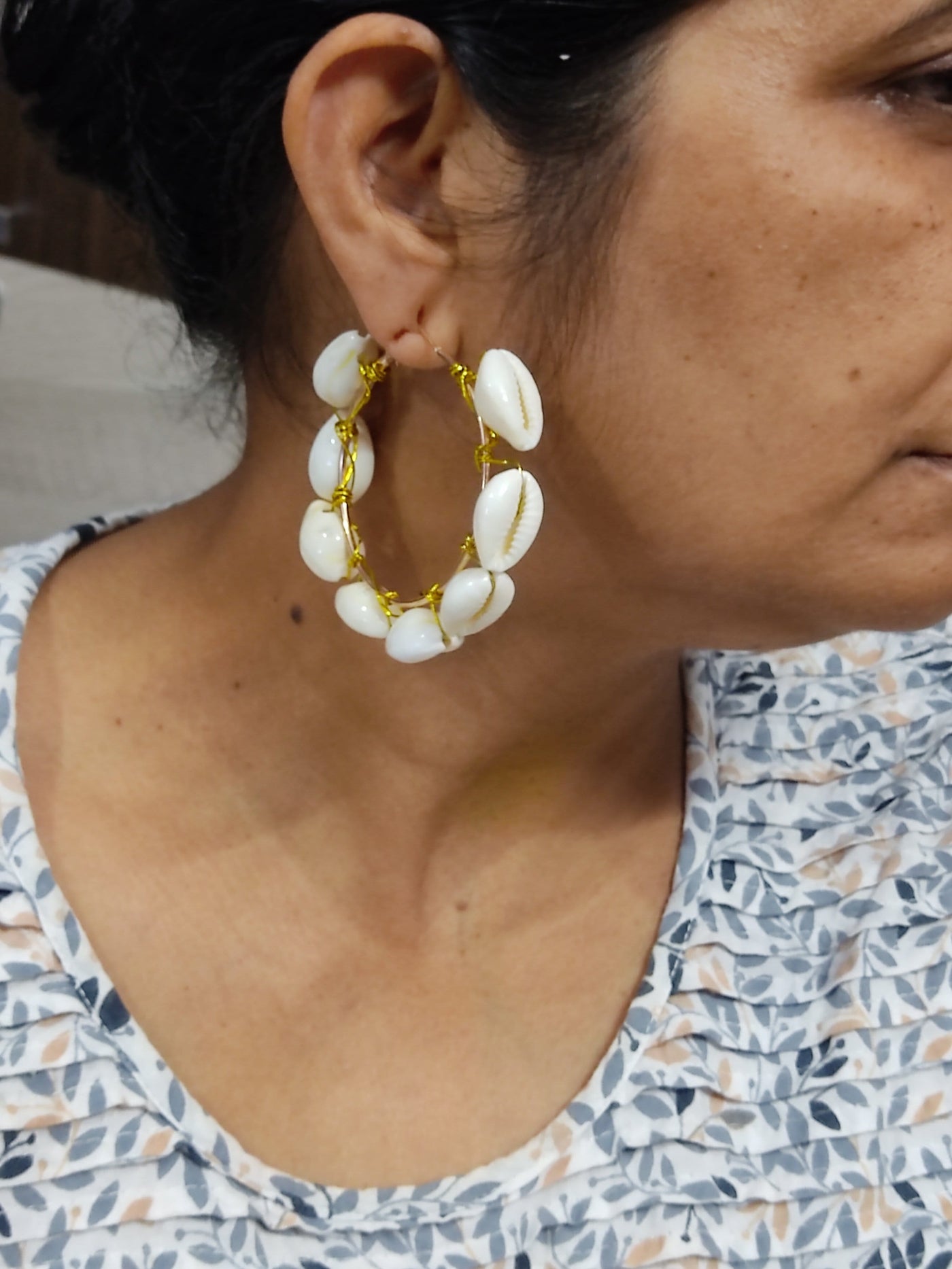 Lamansh Shell Collection White / Standard / Shell Collection 🐚 Lamansh® Shell 🐚Dailywear Party wear Earrings Set